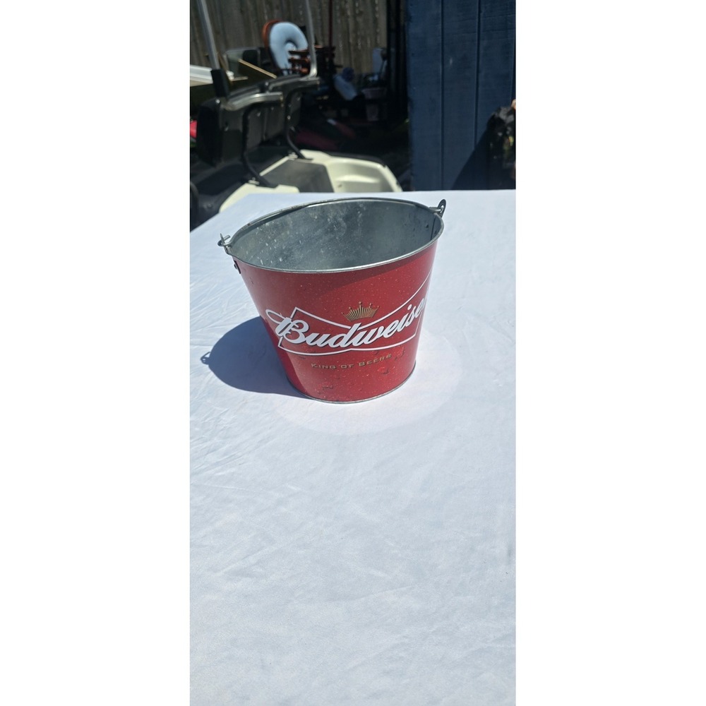 metal Budweiser ice bucket
